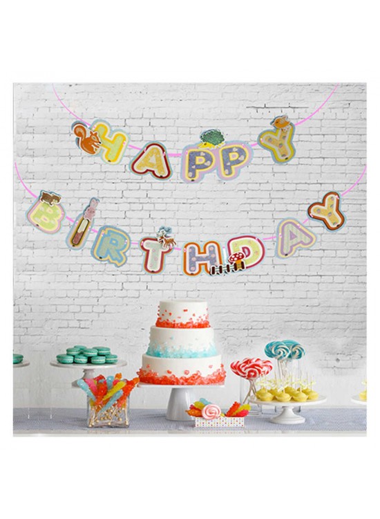Kika BNR30 Happy Birthday Harf Afiş -Simli-