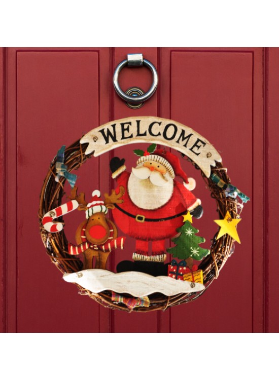 Kika Dekoratif Yılbaşı Kapı Süsü -Noel Baba-