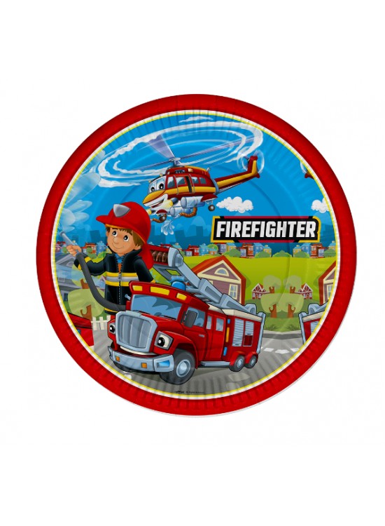 Kika Firefighters Karton Tabak 23cm 8 Li