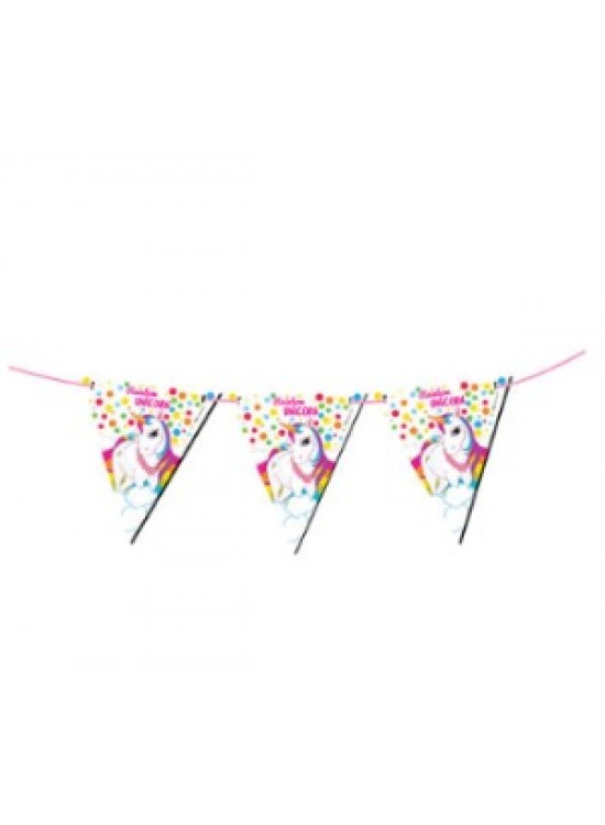 Kika Rainbow Unicorn Üçgen Flama