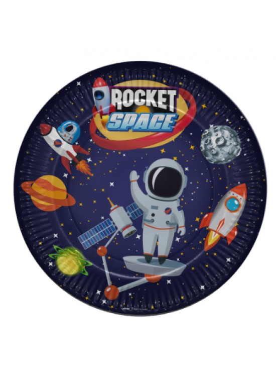 Kika Rocket Space Karton Tabak 23cm 8 Li