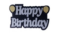 Kika Strafor Süs Happy Birthday Balonlu Gümüş