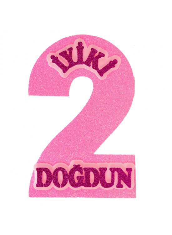 Kika Strafor Süs İyi ki Doğdun 2 Pembe