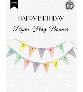 Kikajopy BNR60 Happy Birthday Üçgen Flama