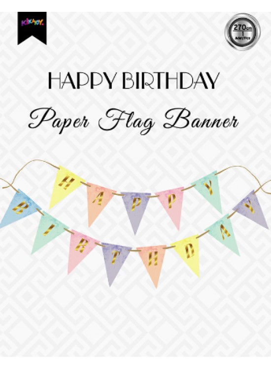 Kikajopy BNR60 Happy Birthday Üçgen Flama