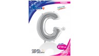 Kikajoy Harf Folyo Balon 40" Gümüş -G-