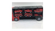 King Kids 6 Mini Araç ve Taşıyıcı Kamyon Kırmızı LAL 2016