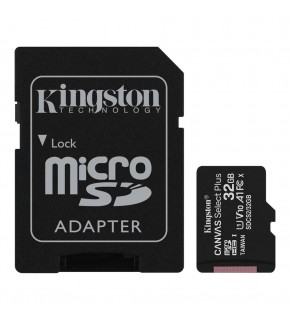 Kingston SDCS2-32GB 32GB micSDHC Canvas Select Plus 100R A1 C10 Card + ADP Hafıza Kartı