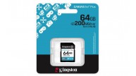 Kingston SDG4-64GB 64GB SDXC Canvas Go Plus Gen4 200MB-s C10 UHS-I U3 V30 Hafıza Kartı
