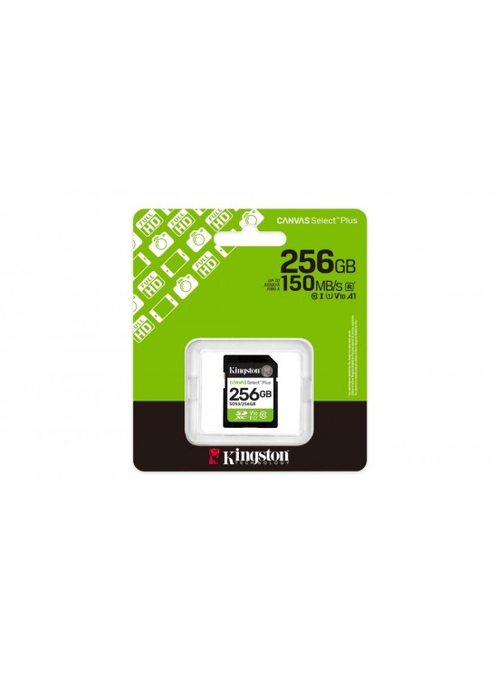 Kingston SDS3-256GB 256GB SDXC Canvas Select Plus Gen3 150MB-s C10 UHS-I U1 V10 Hafıza Kartı