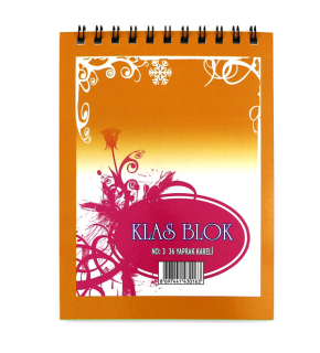 Klas Bloknot Spiralli Kareli No:3 36 YP