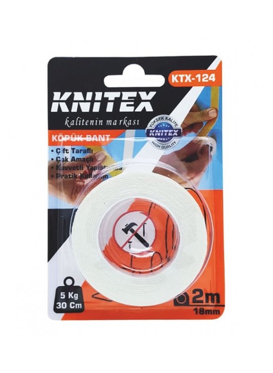 Knıtex Çift Taraflı Köpük Bant 18Mmx2M Ktx-124
