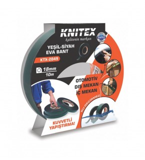 Knıtex Eva Bant Yeşil Siyah 18Mmx10Mt Ktx-2849