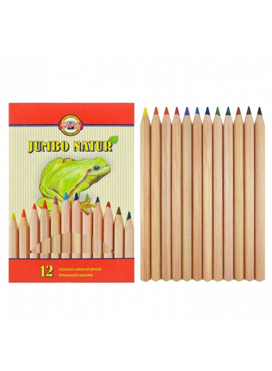 Koh-I Noor Jumbo Natur Kuru Boya Seti 12 Li  0288