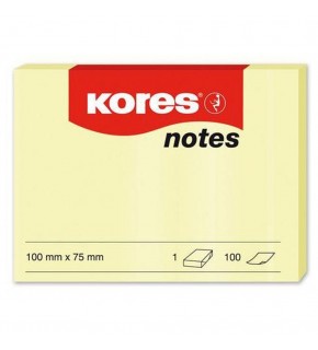 Kores Yapışkanlı Not Kağıdı Sarı 100x75 MM 100 Syf  46100