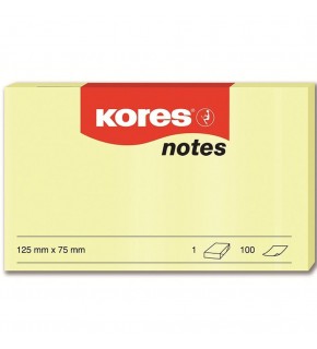 Kores Yapışkanlı Not Kağıdı Sarı 125x75 MM 100 Syf 46125