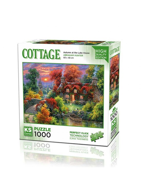 Ks Games Puzzle 1000 Parça Autumn At The Lake House 20672