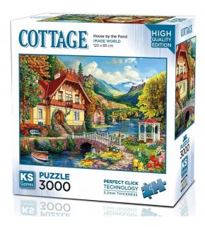 Ks Games Puzzle 3000 Parça Yetişkin  House By The Pond 23015