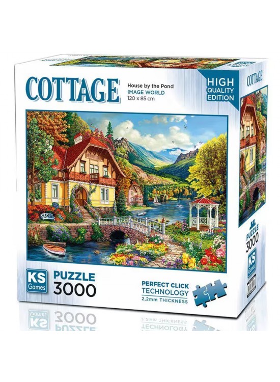 Ks Games Puzzle 3000 Parça Yetişkin  House By The Pond 23015
