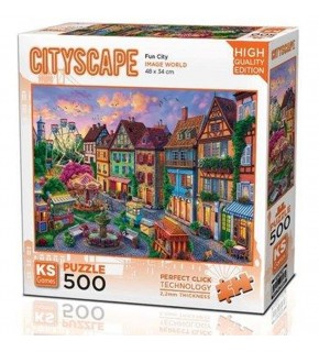 Ks Games Puzzle 500 Parça Fun City 20047