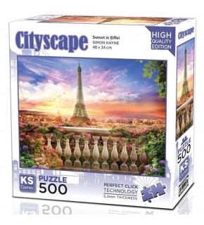 Ks Games Puzzle 500 Parça Yetişkin Sunset İn Eiffel 20017