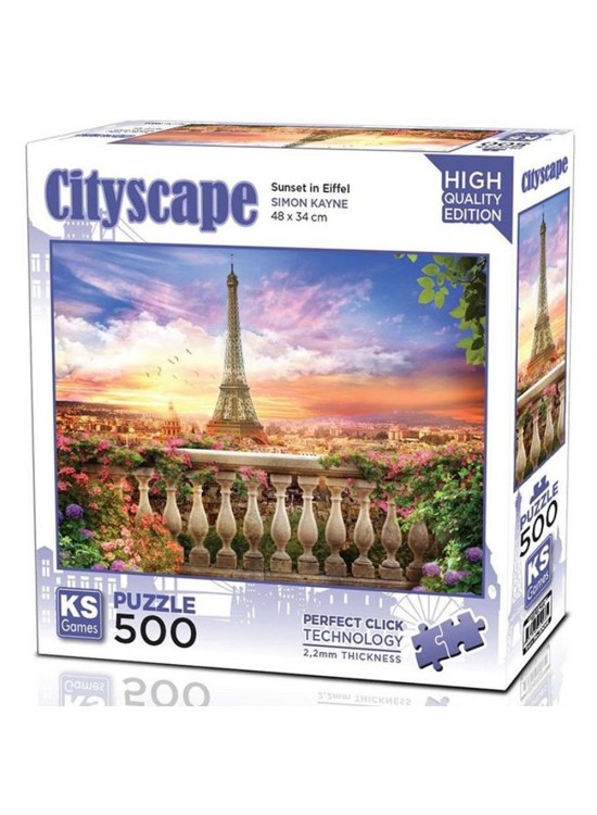 Ks Games Puzzle 500 Parça Yetişkin Sunset İn Eiffel 20017