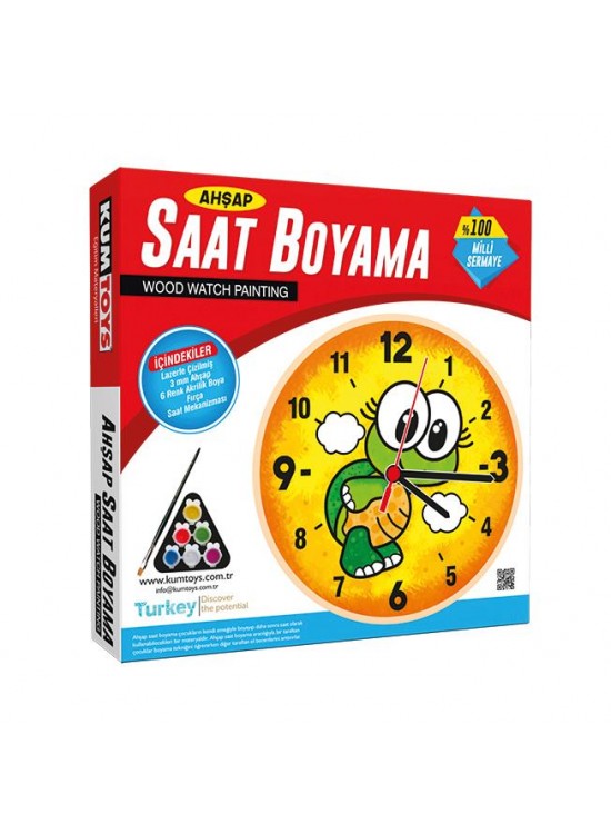 Kumtoys Saat Boyama Ahşap