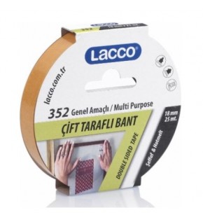 Lacco Çift Taraflı Bant 352 Genel Amaçlı 18Mmx25Mt