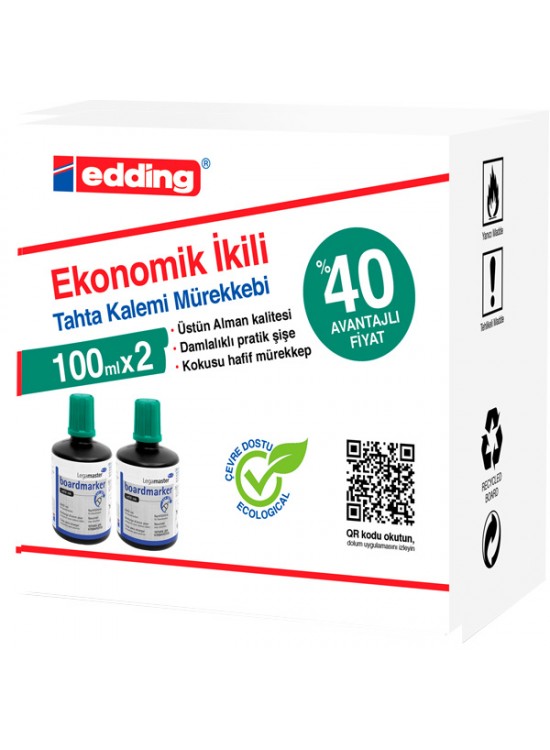 Legamaster Tahta Kalem Mürekkebi Ekonomik 100 ML Yeşil 2 Li