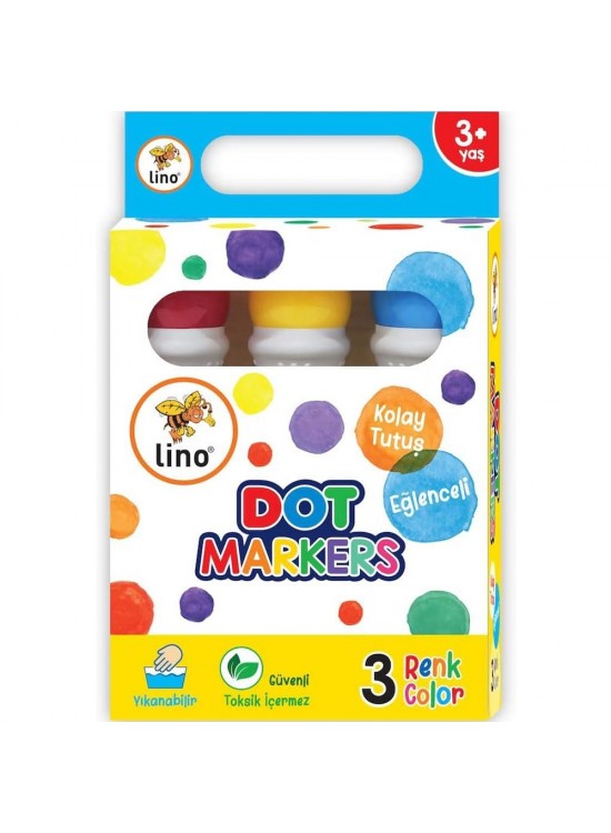Lino Dot Markers 3 Lü Yıkanabilir LN-603