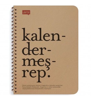 Lugat365 Kraft Kap.Spr Defter 16x22 80 YP Kareli 500232-99