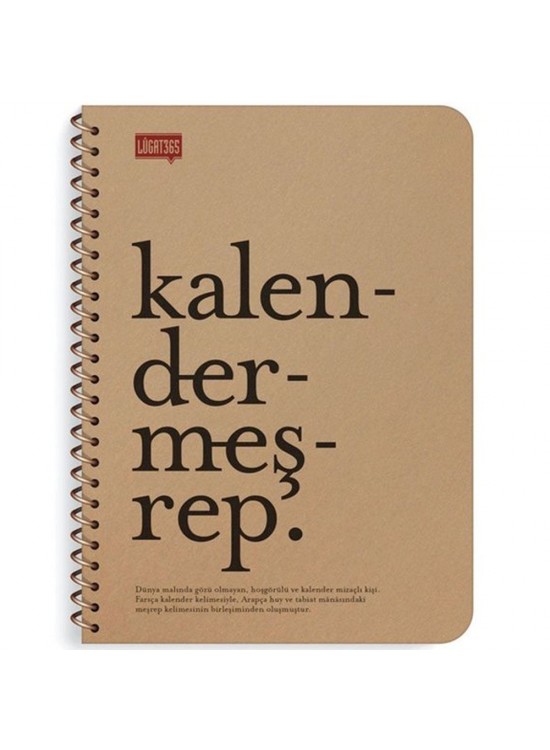Lugat365 Kraft Kap.Spr Defter 16x22 80 YP Kareli 500232-99