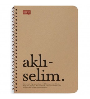 Lugat365 Kraft Kap.Spr Defter Aklıs 16x22 80 YP Çizgili 500217-99