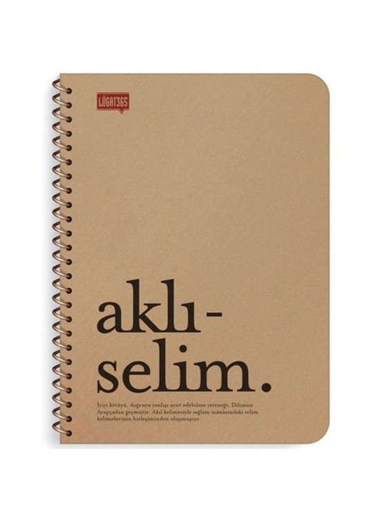 Lugat365 Kraft Kap.Spr Defter Aklıs 16x22 80 YP Çizgili 500217-99