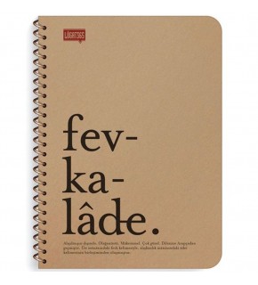 Lugat365 Kraft Kap.Spr Defter Fevka 16x22 80 YP Çizgili 500213-99