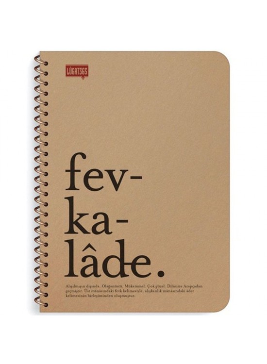 Lugat365 Kraft Kap.Spr Defter Fevka 16x22 80 YP Çizgili 500213-99