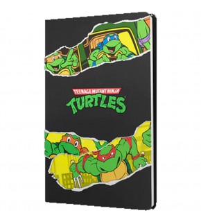 Mabbels Sert Kapak Butik Defter Ninja Turtles Siyah 80 YP 15x21 DFT-388234