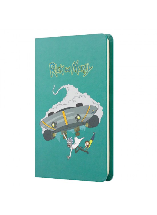 Mabbels Sert Kapak Lastikli Mini Defter Rick And Morty Turkuaz 80 YP 9x14 DFT-388364
