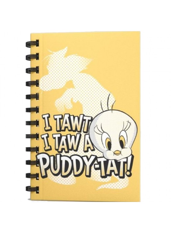Mabbels Spiralli Defter Tweety I Tawt I Taw a Puddy Tat Açık Sarı 80 YP 17x24 DFT-388494