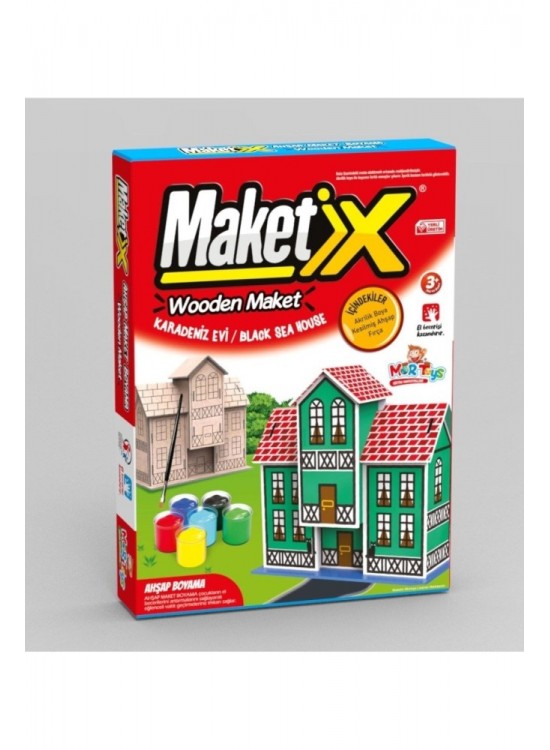 Maketix 3D Ahşap Boyama Seti Karadeniz Evi 9785