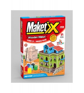 Maketix 3D Ahşap Boyama Seti Konak Ev 9788