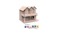 Maketix 3D Ahşap Boyama Seti Köşk 9789