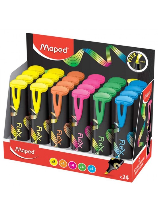 Maped Fosforlu Kalem Flex Farklı Renklerde-Dısplay 740302 (1 Adet)