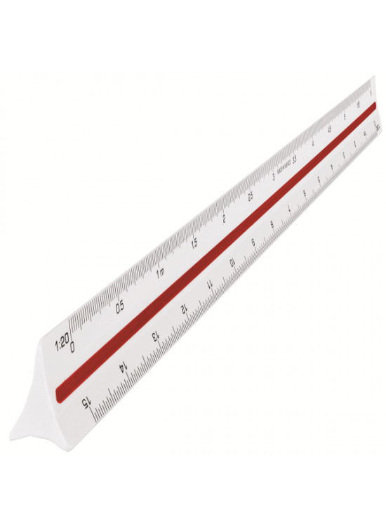 Maped Mikyas Cetvel Plastik 1:20 / 1:100 Ölçek 240013