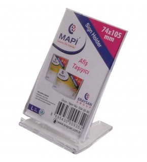 Mapi L Tipi Afiş Taşıyıcı Ayar.Alt Taban 74x105 Dikey