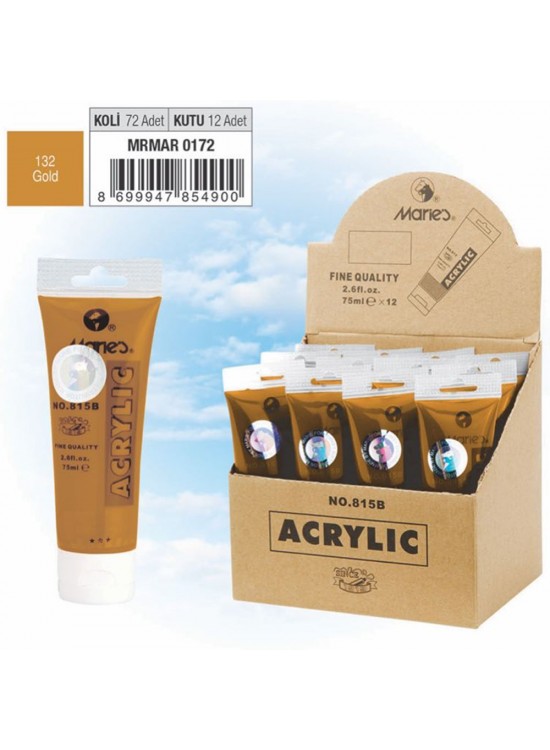 Maries Akrilik Boya 75 ML Gold Altın 815-132