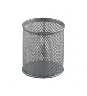 Mas Kalemlik Metal Perforeli Silindir Silver 500