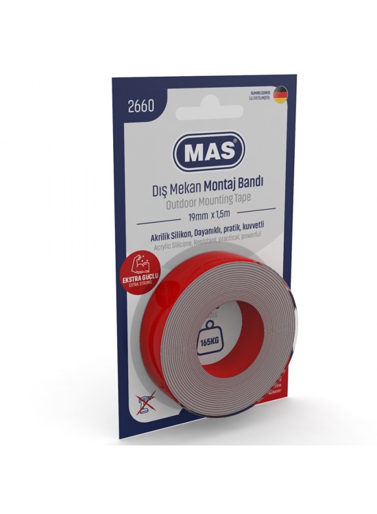 Mas Montaj Bandı Dış Mekan Extra Güçlü 19 MM x 1,5 M 2660
