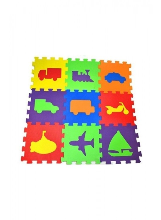 Matrax Oyuncak Eva Puzzle Yer Matı 33x33 7mm Taşıtlar
