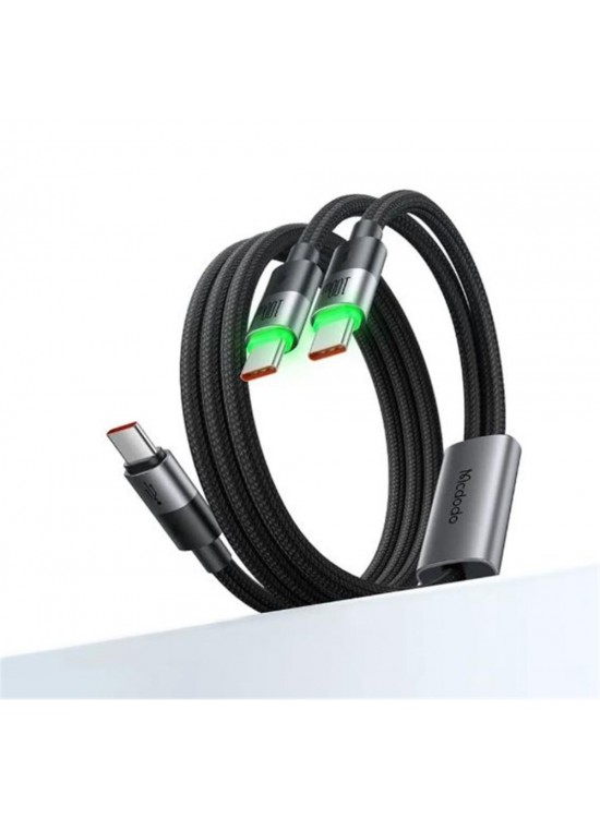 MCDODO CA-6740 2-in-1 KABLO 100 W TYPE-C TYPE-C+TYPE-C 1.5 M SİYAH KABLO
